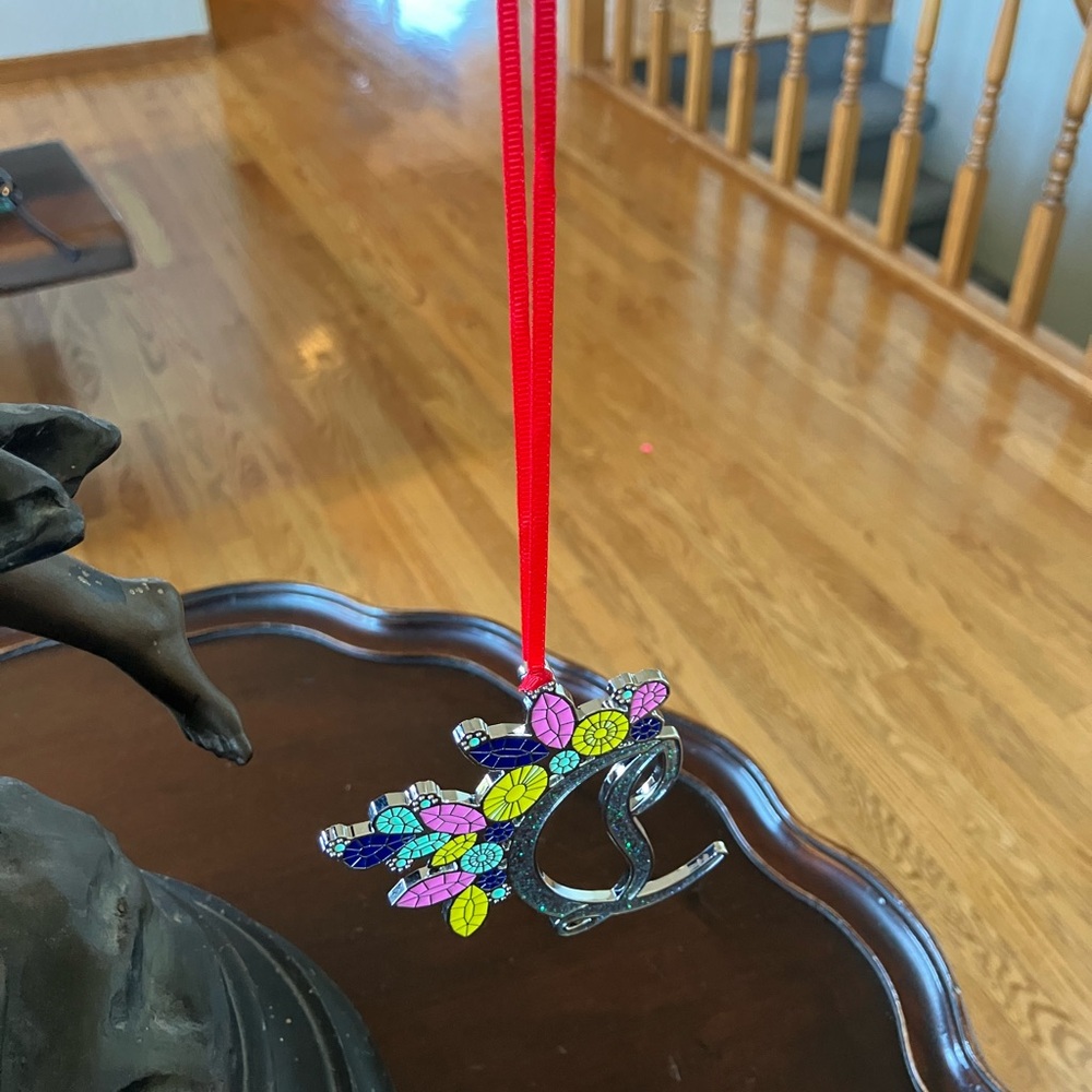 Christian Louboutin Colorful Floral Ornament with Red Ribbon - Picture 5 of 5